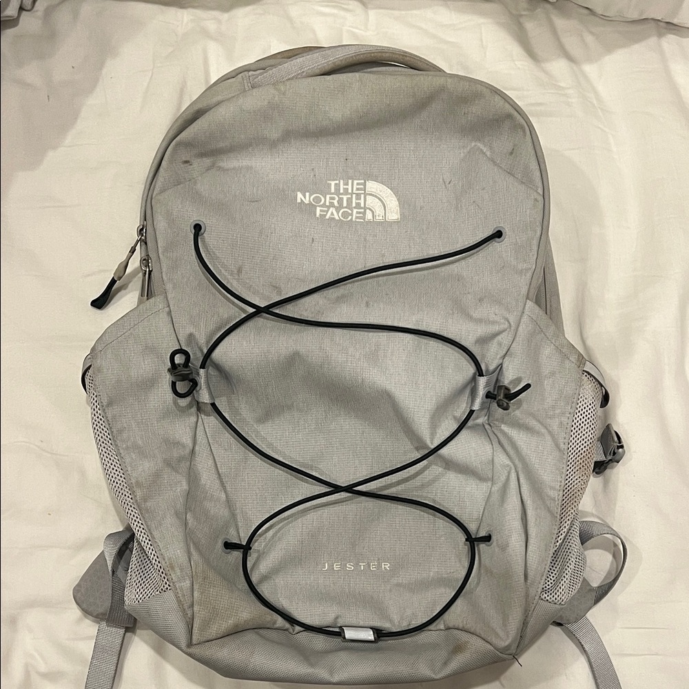 The North Face Light Gray Backpack
